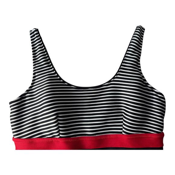 Lands' End One Piece Swimsuit Striped Red White Blue Size 18 - Picture 3 of 15